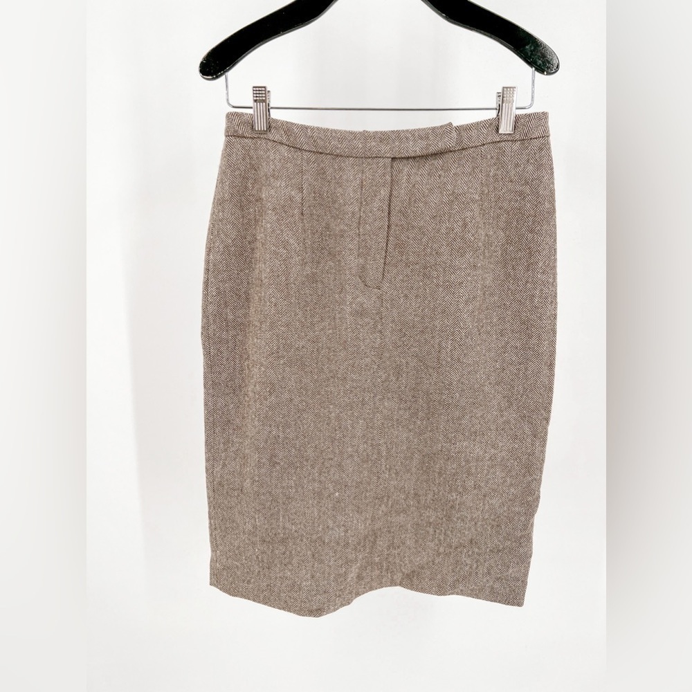 Laura Ashley brown wool skirt